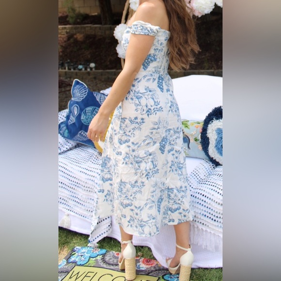 Reformation Bridgton Linen Dress in Corsica size 6 - Picture 9 of 9